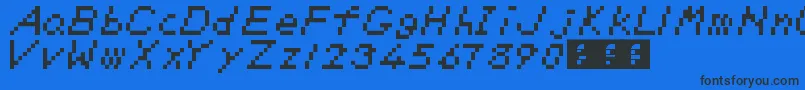 TlozLinksAwakening Font – Black Fonts on Blue Background