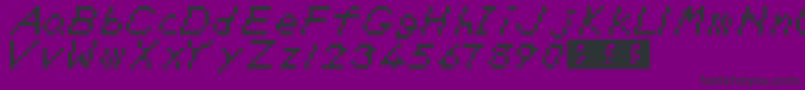 TlozLinksAwakening-Schriftart – Schwarze Schriften auf violettem Hintergrund