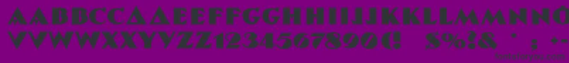 RedBanner Font – Black Fonts on Purple Background