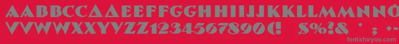 RedBanner Font – Gray Fonts on Red Background