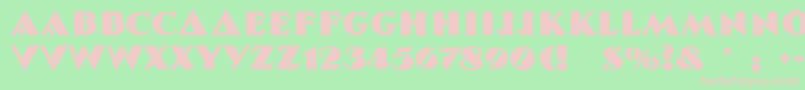 RedBanner Font – Pink Fonts on Green Background