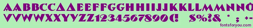 RedBanner Font – Purple Fonts on Green Background