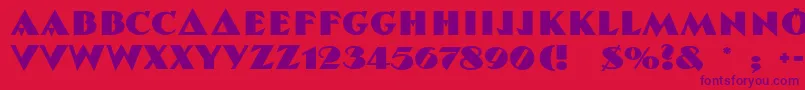 RedBanner Font – Purple Fonts on Red Background
