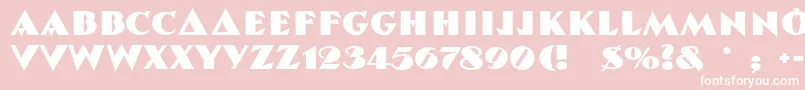 RedBanner Font – White Fonts on Pink Background