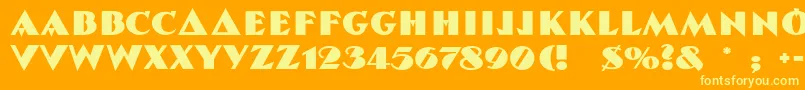 RedBanner Font – Yellow Fonts on Orange Background