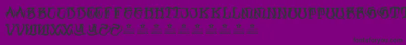 BlackBallTattooPersonalUse Font – Black Fonts on Purple Background