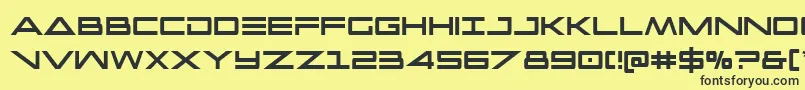 Capellaextracond Font – Black Fonts on Yellow Background