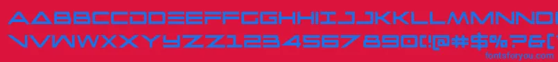 Capellaextracond Font – Blue Fonts on Red Background