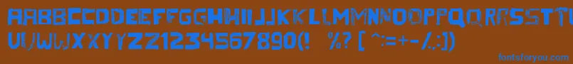 Thereza Font – Blue Fonts on Brown Background