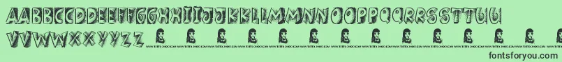 Girlfriend Font – Black Fonts on Green Background