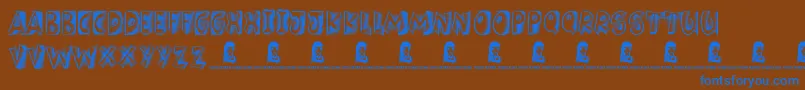 Girlfriend Font – Blue Fonts on Brown Background