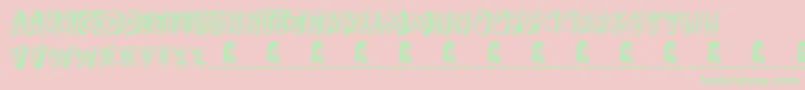 Girlfriend Font – Green Fonts on Pink Background