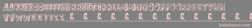 Girlfriend Font – Pink Fonts on Gray Background