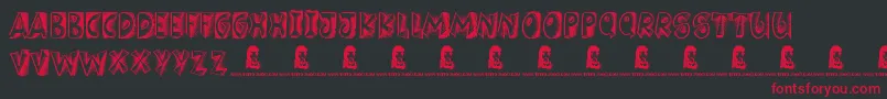Girlfriend Font – Red Fonts on Black Background