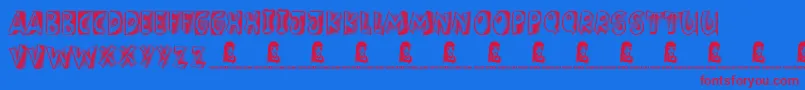 Girlfriend Font – Red Fonts on Blue Background