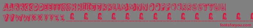 Girlfriend Font – Red Fonts on Gray Background