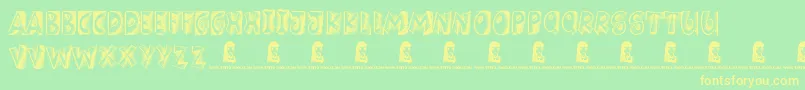 Girlfriend Font – Yellow Fonts on Green Background