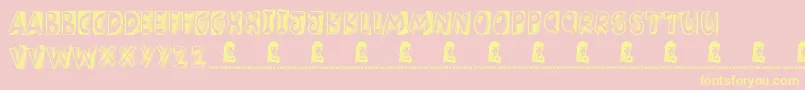 Więcej informacji o czcionce Girlfriend Czcionka Girlfriend – żółte czcionki na różowym tle