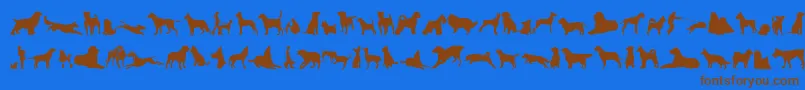 CanDogTfb Font – Brown Fonts on Blue Background