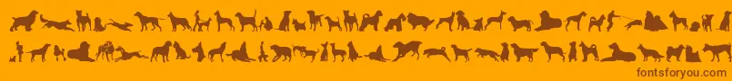 CanDogTfb Font – Brown Fonts on Orange Background