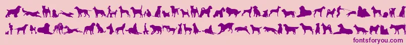 CanDogTfb Font – Purple Fonts on Pink Background
