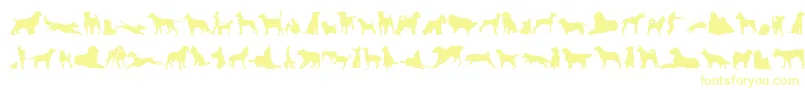 Czcionka CanDogTfb – żółte czcionki