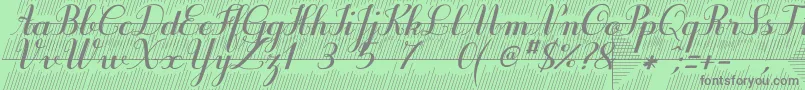 Purpledecodemo-Schriftart – Graue Schriften auf grünem Hintergrund