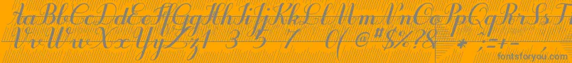 Purpledecodemo Font – Gray Fonts on Orange Background