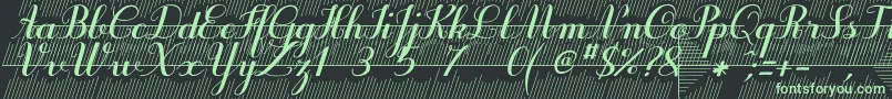 Purpledecodemo Font – Green Fonts on Black Background