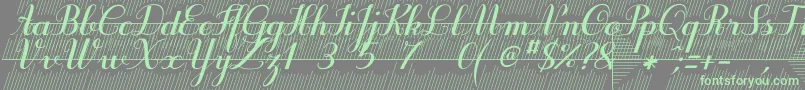 Purpledecodemo-Schriftart – Grüne Schriften auf grauem Hintergrund