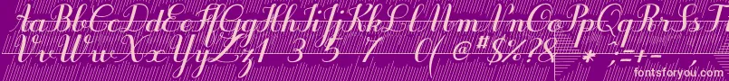 Purpledecodemo Font – Pink Fonts on Purple Background