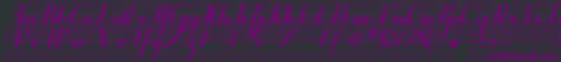 フォントPurpledecodemo – 黒い背景に紫のフォント