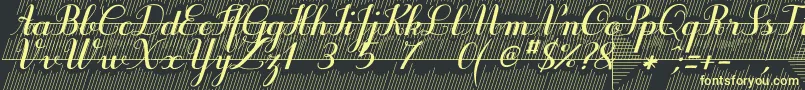 Purpledecodemo Font – Yellow Fonts on Black Background