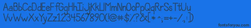 Jandapolkadotpunch Font – Black Fonts on Blue Background