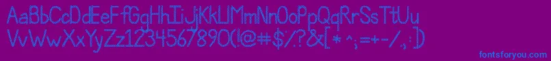 Jandapolkadotpunch Font – Blue Fonts on Purple Background