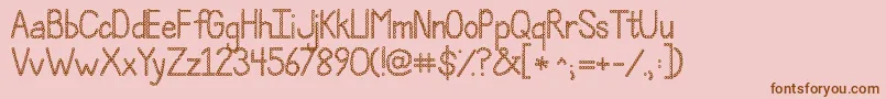 Jandapolkadotpunch Font – Brown Fonts on Pink Background