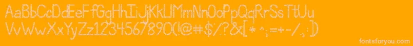 Шрифт Jandapolkadotpunch – розовые шрифты на оранжевом фоне