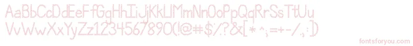フォントJandapolkadotpunch – ピンクのフォント