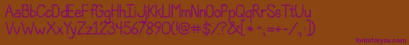 Jandapolkadotpunch Font – Purple Fonts on Brown Background