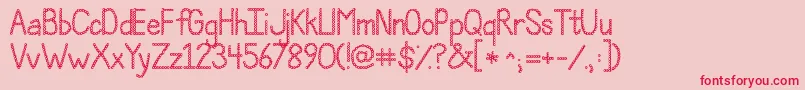 Jandapolkadotpunch Font – Red Fonts on Pink Background