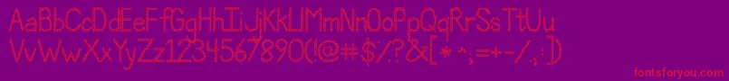 Jandapolkadotpunch Font – Red Fonts on Purple Background