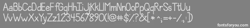 Jandapolkadotpunch Font – White Fonts on Gray Background