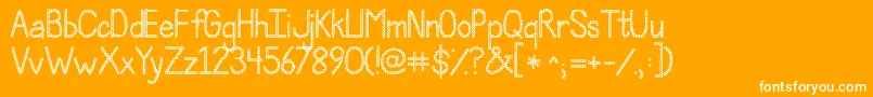 Jandapolkadotpunch Font – White Fonts on Orange Background