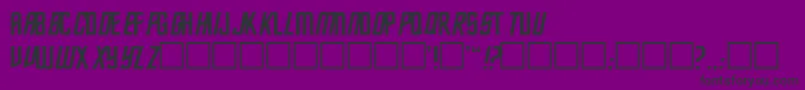 フォントFederationClassic2 – 紫の背景に黒い文字
