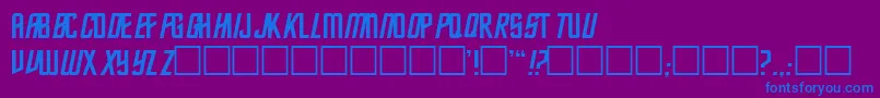 フォントFederationClassic2 – 紫色の背景に青い文字