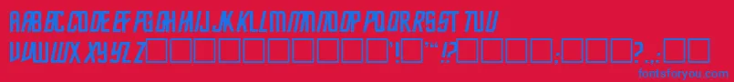 FederationClassic2 Font – Blue Fonts on Red Background