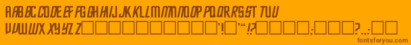 FederationClassic2 Font – Brown Fonts on Orange Background