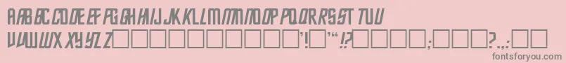 フォントFederationClassic2 – ピンクの背景に灰色の文字
