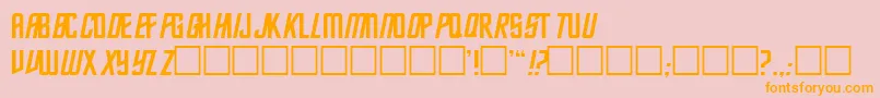 FederationClassic2-Schriftart – Orangefarbene Schriften auf rosa Hintergrund