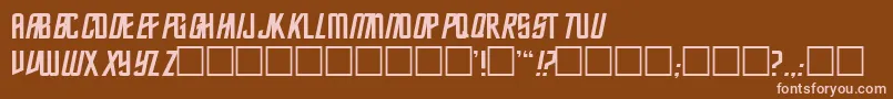 フォントFederationClassic2 – 茶色の背景にピンクのフォント